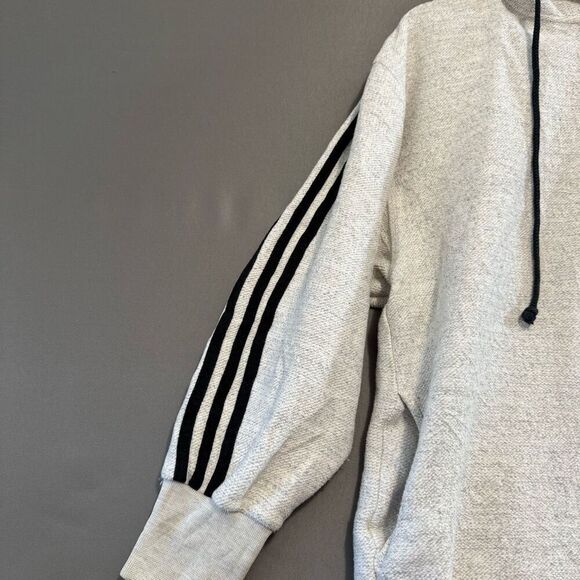 Adidas Vintage Button Up Hoodie Size Small 100% Cotton Classic Clover Logo - Picture 7 of 14